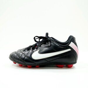 Nike Tiempo Rio FG Black Synthetic Leather Soccer Cleats - Kids' 1